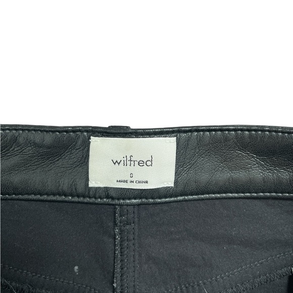 Wilfred Aritzia Melina Vegan Faux Leather High Waisted Pants Women's Size 0 - Picture 5 of 7